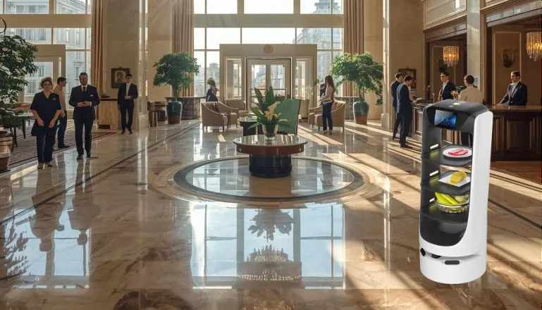 Robot in a hotel